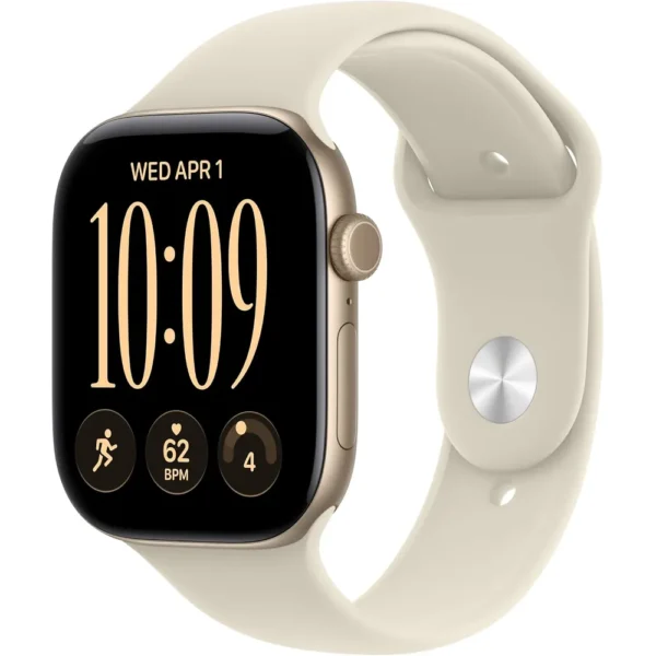 Apple Watch Series 12 (GPS + CELLULAR) 46mm Light Gold Aluminum + Sport Band Sand - M/L