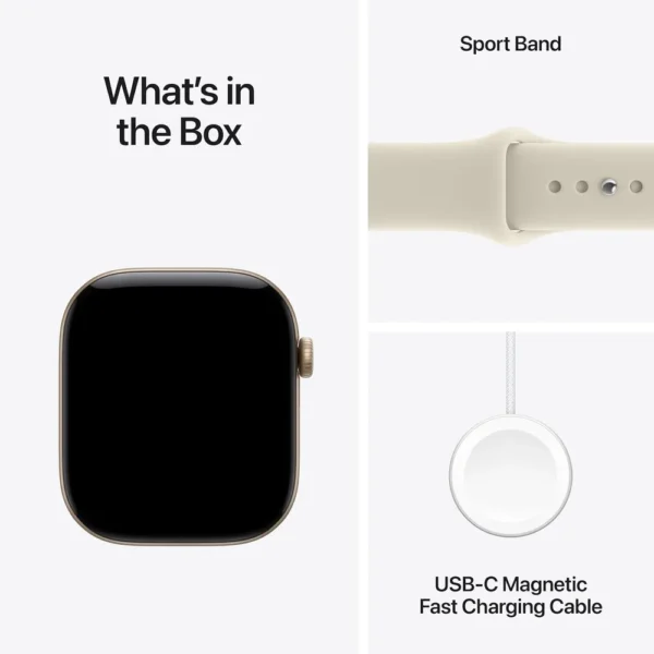 Apple Watch Series 12 (GPS + CELLULAR) 46mm Light Gold Aluminum + Sport Band Sand - M/L