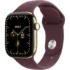 Apple Watch Series 12 (GPS + CELLULAR) 42mm Radiant Gold Titanium + Sport Band Burgundy - S/M