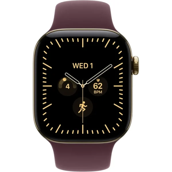 Apple Watch Series 12 (GPS + CELLULAR) 42mm Radiant Gold Titanium + Sport Band Burgundy - S/M