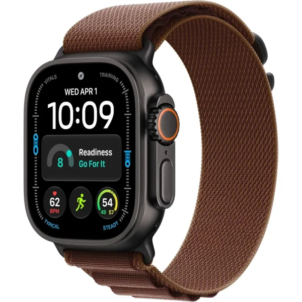 Apple Watch Ultra 4 (GPS + CELLULAR) 49mm Black Titanium + Alpine Loop Burgundy - M