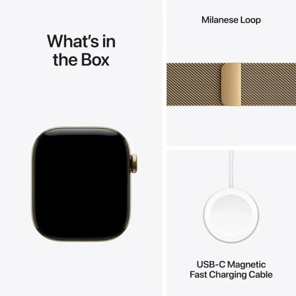 Apple Watch Series 12 (GPS + CELLULAR) 42mm Radiant Gold Titanium + Milanese Loop Radiant Gold - S/M