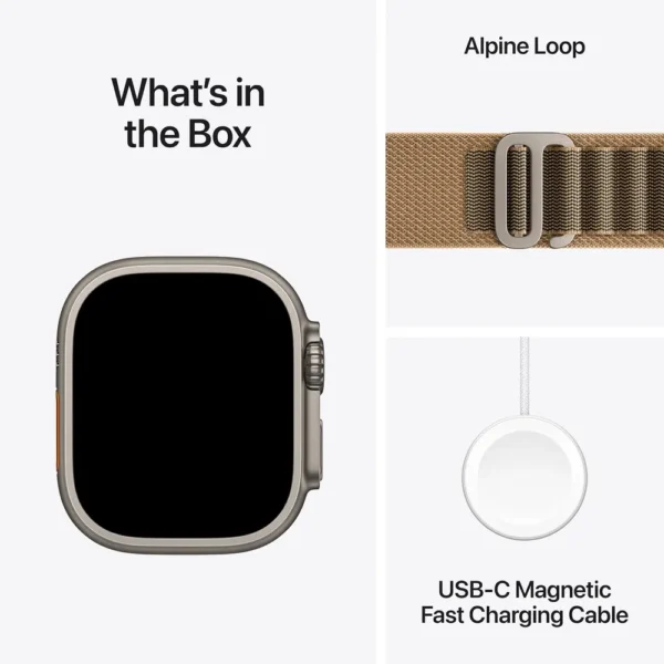 Apple Watch Ultra 4 (GPS + CELLULAR) 49mm Natural Titanium + Alpine Loop Desert - L