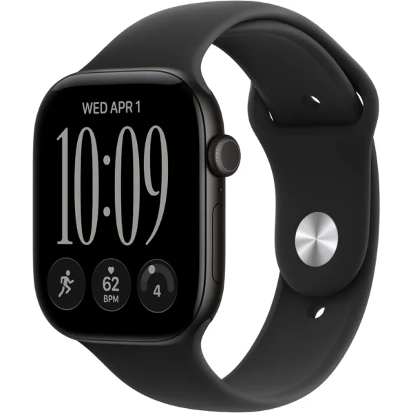 Apple Watch Series 12 (GPS) 46mm Black Aluminum + Sport Band Black - M/L