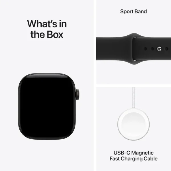 Apple Watch Series 12 (GPS) 42mm Black Aluminum + Sport Band Black - S/M