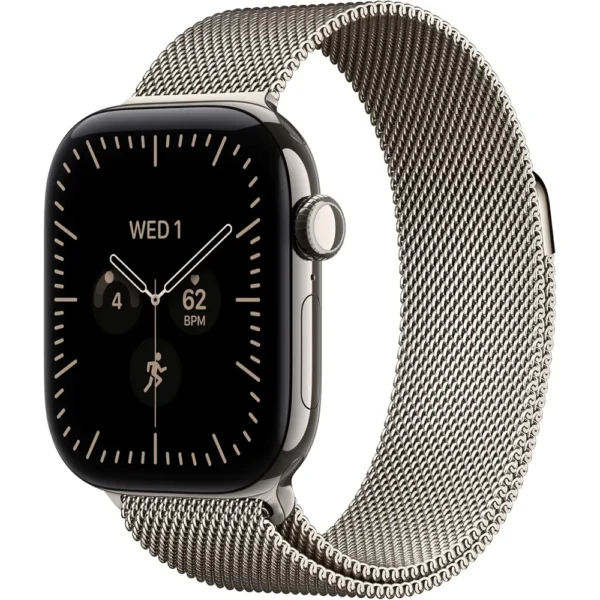 b0hjblkgqr_1.webp Apple Watch Series 12 (GPS + CELLULAR) 42mm Natural Titanium + Milanese Loop Natural - S/M