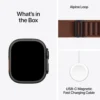 Apple Watch Ultra 4 (GPS + CELLULAR) 49mm Black Titanium + Alpine Loop Burgundy - S
