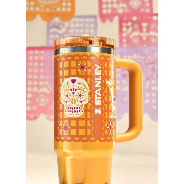 STANLEY QUENCHER PROTOUR FLIPSTRAW TUMBLER 30 OZ / 887 ML | MARIGOLD PAPEL PICADO