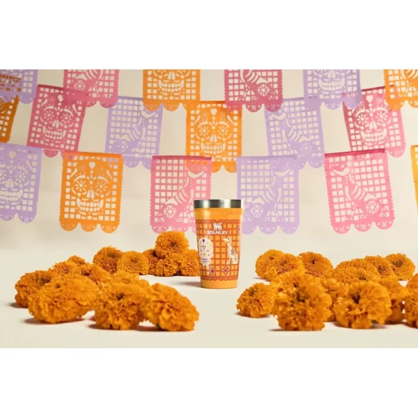 STANLEY EVERYDAY TUMBLER WITH LID 16 OZ / 473 ML | MARIGOLD PAPEL PICADO