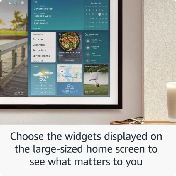 PARLANTE INTELIGENTE AMAZON ECHO SHOW 21, CENTRO INTELIGENTE CON FIRE TV Y ALEXA INTEGRADOS | 21 IN 53 CM